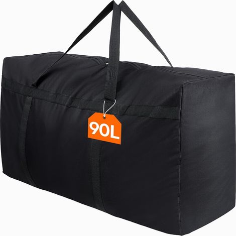 1 Sac Rangement 90 L, Tissu Oxford Robuste, Poignées Renforcées, Fermeture Éclair Double, Stockage Couettes Vêtements (1/5)