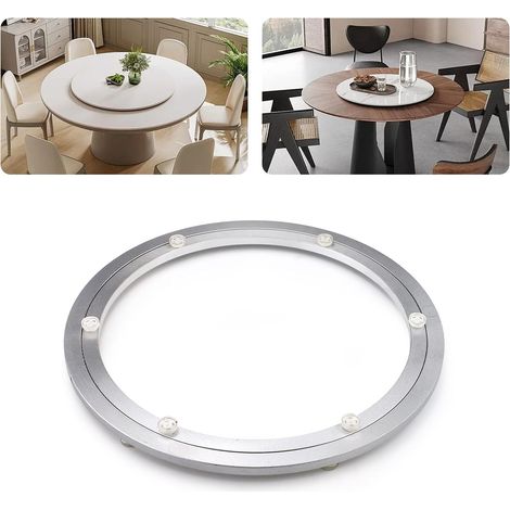 Lazy Susan Hardware, Base de roulement rotative Lisse, Plaque pivotante en Alliage d'aluminium Robuste pour Table à Manger, Armoire, Plateau de Service (30 cm) (1/5)