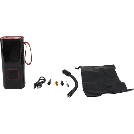 Gonfleur de pneus sans fil avec manomètre numérique, lampe de poche LED, batterie 6000 mAh, pompe à air électrique portable pour voiture modèle Li (2000 x 3 mAh).