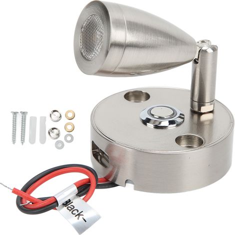 Fydun Lampe de Lecture LED pour Camping-car, Variateur Tactile, 3 Couleurs D'éclairage, Port de Chargement USB 12-24V 3W, pour Remorques de Camping, Yachts (Boîtier de nickelage) (1/5)