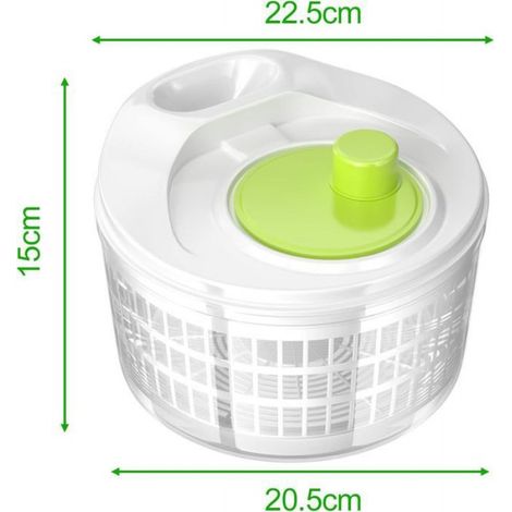 Essoreuse à Salade - - 3L - Essorage Rapide - Compatible Lave-Vaisselle - Vert (1/5)