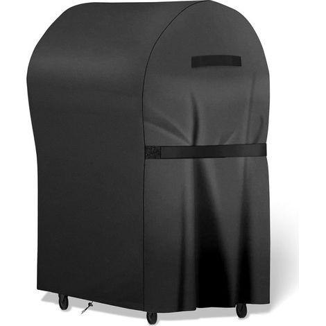 Housse Barbecue Exterieur, Barbecue Gaz, Oxford 210D, Bâche de Protection BBQ avec Cordon Ajustable, Anti-Vent, Anti-UV, Impermeable, Noir (77x67x110cm) (1/5)