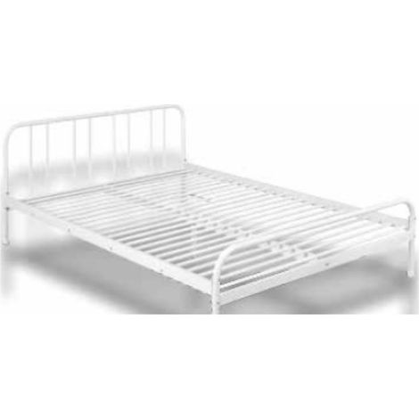 Letto matrimoniale in metallo Genoa colore bianco (1/2)