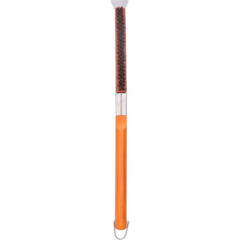Brosse à pizza de 53 cm avec racleur, manche en bois, poils en fibre de coco, amovible et facile à nettoyer. Accessoire pour four à pizza en extérieur. (1/5)
