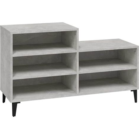 Maison Exclusive - Mueble zapatero madera contrachapada gris horm (1/5)