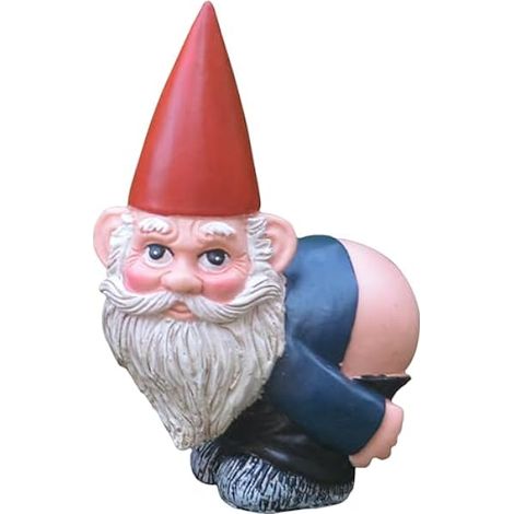 Nain de Jardin, Sculpture Jardin, 7.5x5.5x11.5CM Statue Nain de Jardin Exterieur, Ornements de Jardin pour l'intérieur ou l'extérieur, Statue de GNOME (A)