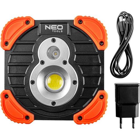 Projecteur à batterie NEO TOOLS 99-040 750 + 250 LM COB rechargeable (1/5)