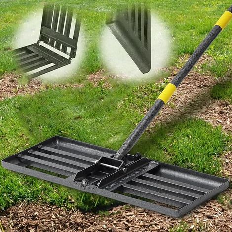 Raclette de nivellement de pelouse avec long manche pour golf, jardin, surface herbeuse, pelouse, nivellement de surface de pelouse (25 x 76 cm) (62 pouces) (1/5)