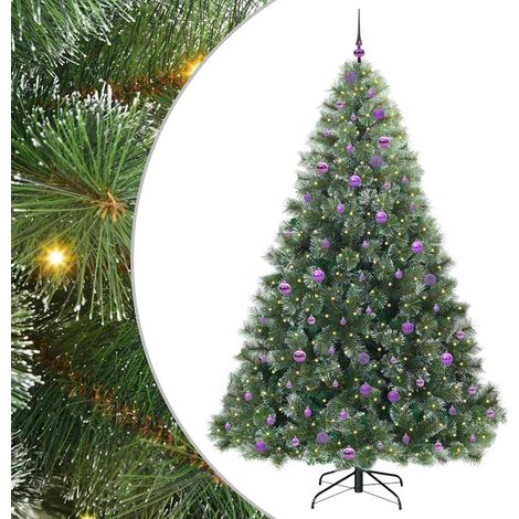 Sapin de Noël artificiel avec 300 LED Vert 240 cm PE et PVC vidaXL