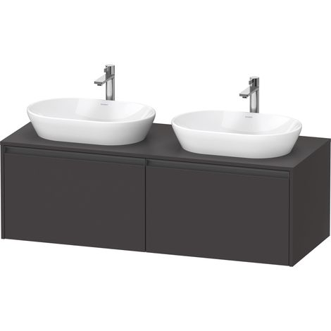 Lavabo de pedestal suspendido Ketho.2 de Duravit, corte de lavabo