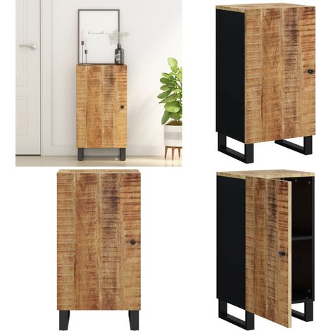 Buffet avec porte 40x31x75 cm bois massif de manguier - Buffet - Commode - Meuble De Rangement - Mobilier - Bois Massif - Home & Living (1/5)