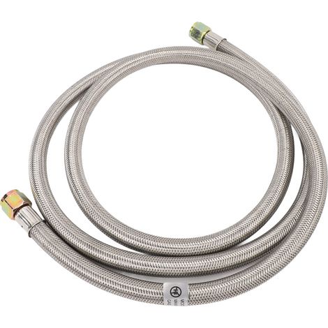 Extension de tuyau pour camping-car, 6 pieds, avec raccords à connexion rapide, ligne Flexible Anti-pression en acier inoxydable, pour remorque et Van, 7 pièces. (1/4)