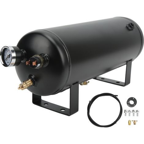 Kit réservoir d'air 6 ports 150 PSI 1,5 GAL acier universel pour système de klaxon camion train yacht (1/5)