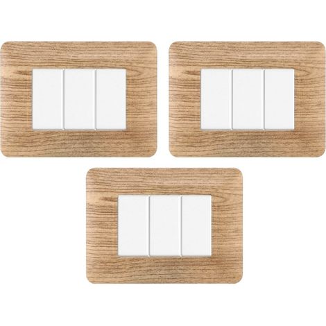 gloca Set 3 Placche Plastica 3P Legno Chiaro Compatibili Matix (1/4)