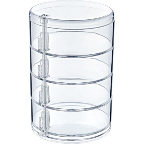 MICHELINO Transparenter Schmuck Organizer mit 4 Fächern