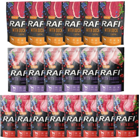 Comida húmeda para perros Dolina Noteci Rafi MIX de sabores 20 x 500 g (1/4)