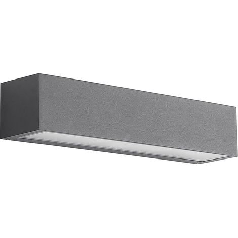 Arcchio Lámpara de pared exterior 'Lengo' en Gris Aluminio