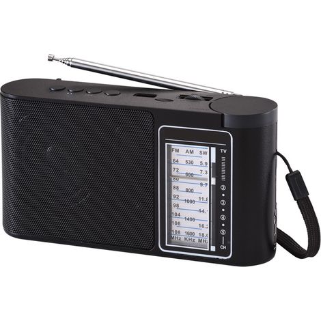 Tragbares Radio, Transistorradio mit hervorragendem Empfang und großem Lautsprecher, batterie- und netzbetriebenes Radio für ältere Menschen. (1/5)