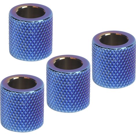4 PCS Colliers de Repose-Tête Voiture Anneau Décoratif Alliage Aluminium pour Auto SUV Pick-up Intérieur Ornement Bleui (1/5)