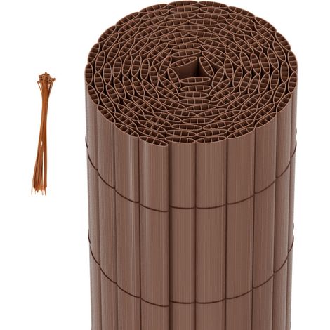 Hengda Canisse in PVC Recinzione occultante per recinzione frangivento da giardino privacy con morsetto per cavo Marrone 160 x 800cm (1/5)