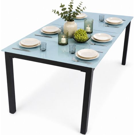 Mesa de jardín de cristal Alu Balcón Mesa 189x90 73x189x90 - VCM (1/3)