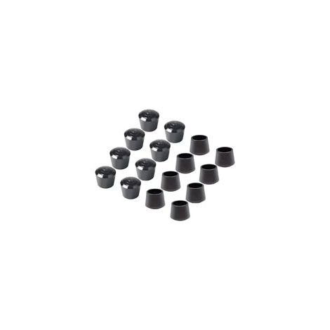 16er-Pack Stuhlschutzkappen, Stuhlbeinkappen aus Gummi, Stuhlbeinschutzkappen, Innendurchmesser - 7/8 Zoll / 22 mm, Schwarz (1/5)