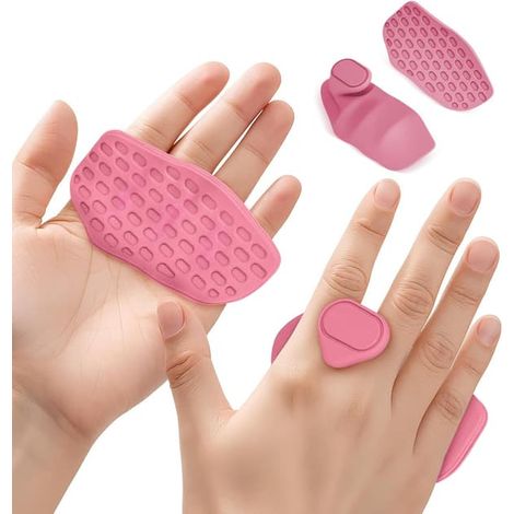 Poignées d'entraînement antidérapantes, gants d'entraînement ergonomiques - Rose (1/4)