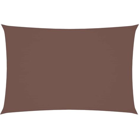Maison Exclusive - Toldo de vela rectangular tela Oxford marrón 2 (1/5)