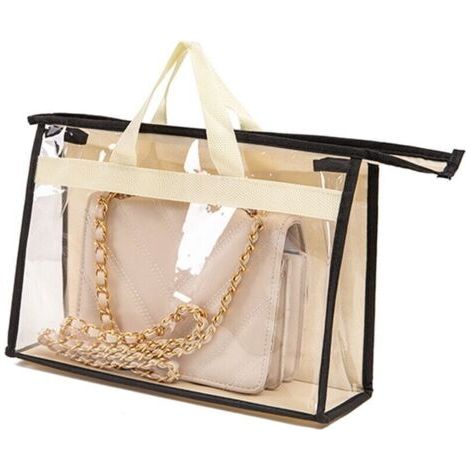 Sacs de rangement transparents pour sac à main, organisateur de sac à main pour placard, sac de rangement suspendu à fermeture éclair pour sacs à main, 2 pièces (1/3)