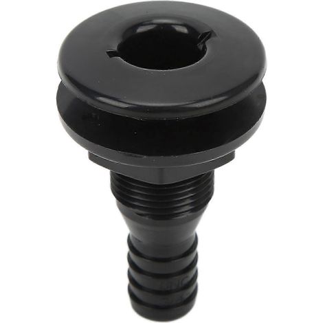 Raccord traversant de coque pour bateau, tuyau d'évacuation en plastique ABS 3/4 po, accessoire de vidange, noir intelligent (1/5)