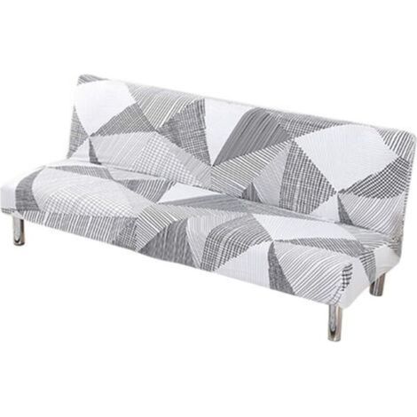 3-Seater Armless Sofa Cover Stretch Sofa Slipcover All Inclusive Folding Sofa Protector (1/5)