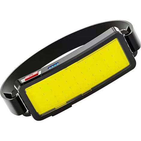 Wiederaufladbare LED-Stirnlampe mit COB-Beleuchtung über USB, leicht und wasserdicht – Ideal für Bauarbeiten, Radfahren, Angeln und Outdoor-Aktivitäten.
