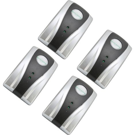 Lot de 4 boîtiers électriques intelligents économiseurs d'énergie 30 000 W, économie d'énergie automatique pour la maison et la télévision (90-250 V, prise américaine).