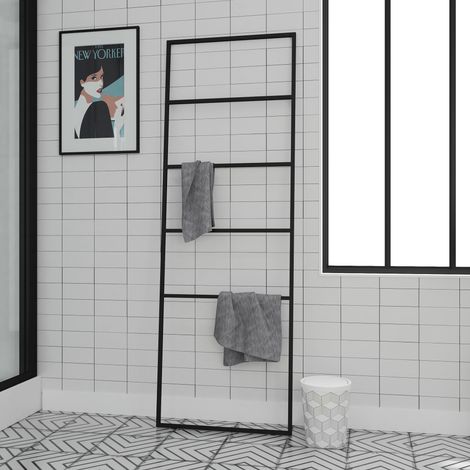 Toallero de metal negro mate 60x176cm - Tipo Atelier - FACTO DARK 2 (1/5)