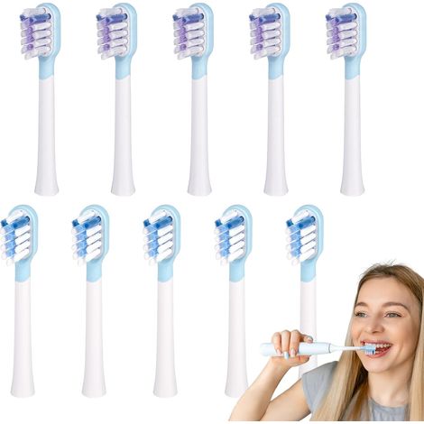 Têtes de brosse à dents compatibles avec Laifen, lot de 10 têtes de rechange pour brosse à dents pour adultes compatibles avec la brosse à dents électrique Laifen (1/5)