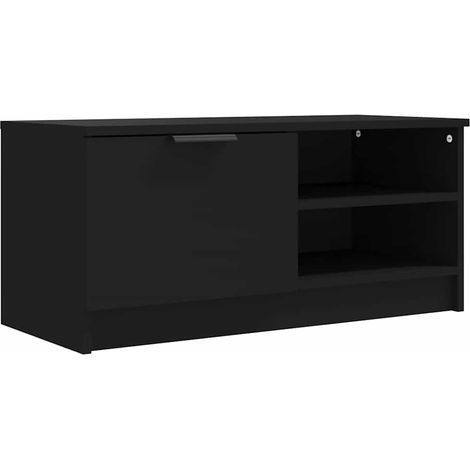 Mobile Porta TV Nero 80x35x36,5 cm in Legno Multistrato vidaXL (1/5)