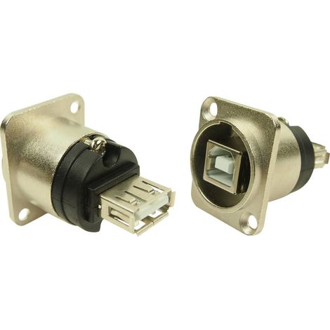 Adaptateur USB A vers USB B forme XLR Cliff CP30111 Adaptateur/prolongateur encastrable Contenu: 1 p (1/2)