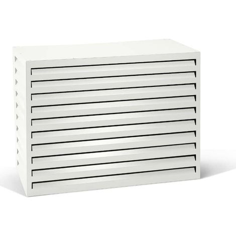 Varan Motors - SHWACC003-WH Copertura per impianto di climatizzazione in acciaio zincato bianco 110x55x80 cm � Copertura per unit� esterna di pompa di calore e climatizzatore (1/5)