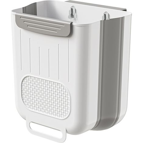 Poubelle pliable à suspendre pour cuisine, poubelle de tri des déchets alimentaires, fixation sur porte d'armoire, dimensions 25x16x27 cm (1/4)
