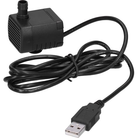 Pompe à eau USB pour aquarium, dispositif de microcirculation avec ventouse, 5 V CC, débit 120 l/h, hauteur de refoulement 50 cm (1/5)