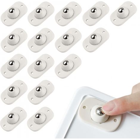 16 Mini Roulettes Pivotantes Auto-adhésives 360° (1/5)