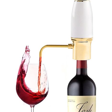 Aérateur de vin électrique blanc – Rechargeable USB – Distributeur automatique – Robinet à vin – Élégant (1/5)