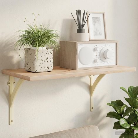 vidaXL Soportes para estanterías de pared 12 uds. Blanco antiguo (1/5)