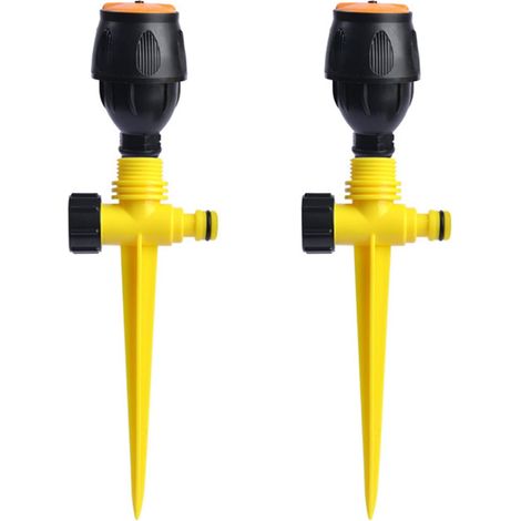Arroseur de jardin, système d'irrigation automatique rotatif à 360 degrés pour pelouse, 1/2" (2 pièces)-AquaForge (1/5)