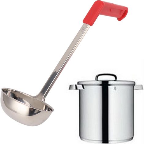 Louche à soupe en acier inoxydable 304 avec manche incurvé, 120 ml (1/5)