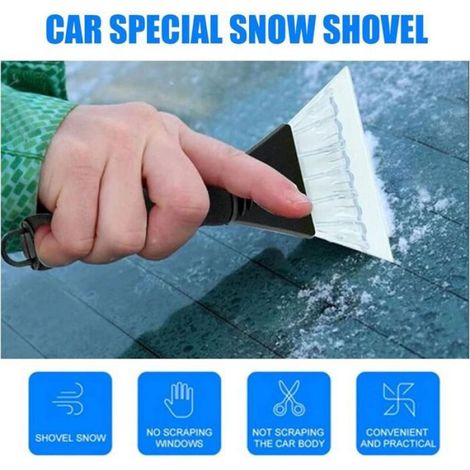 Grattoir À Glace - ABS Antigel - Poignée En Mousse EVA Antidérapante - Pour Pare-Brise Voiture Et Surfaces Vitre/Carrelage - Lot De 2 (1/5)