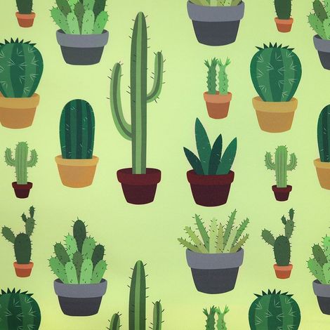 Tissu d'extérieur décoratif Oxford à motif cactus I DR003 (1/5)