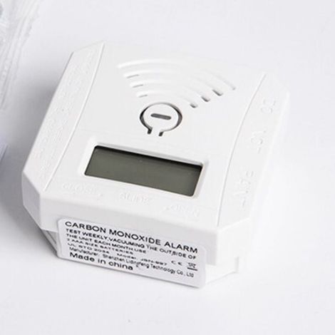 Detector de monóxido de carbono, detector de CO portátil, monitor de CO con sensor de CO sensible, alimentado por batería, pantalla LCD digital, advertencia audible, compatible con UL 2034 (1/4)