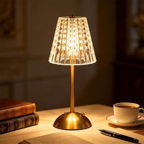 Wiederaufladbare Tischleuchte Kabellos und dimmbar LED Lampe für Schlaf und Wohnzimmer 29,5 cm (1/5)