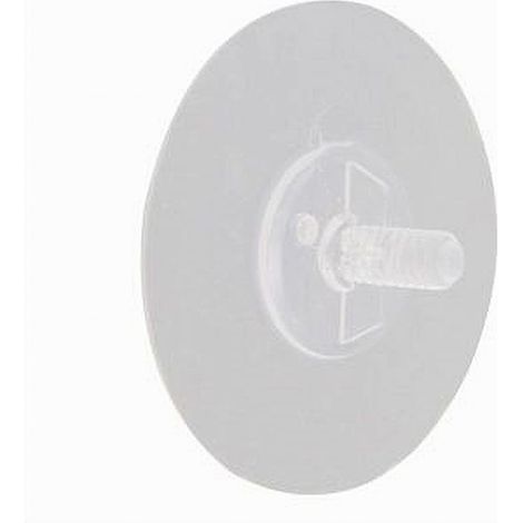 Cleafe - Ricambio Per Ventosa Satinata Trasparente Da Parete 6.5cm Forte Aspirazione 59538 - (1/2)